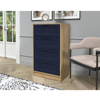 Kомод Тренд КТ-К60 (Дуб золотой ЛДСП/ Индиго ЛМДФ) Ш600 В1020 Г451